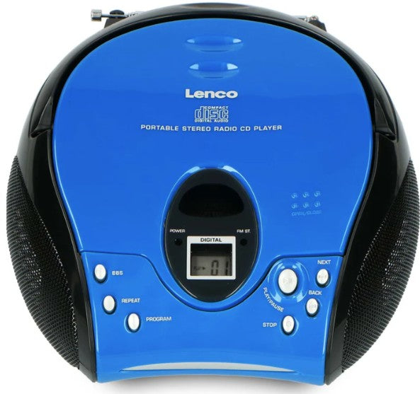 LENCO PORTABLE CD PLAYER BOOMBOX BLUE-BLACK | SCD24BL