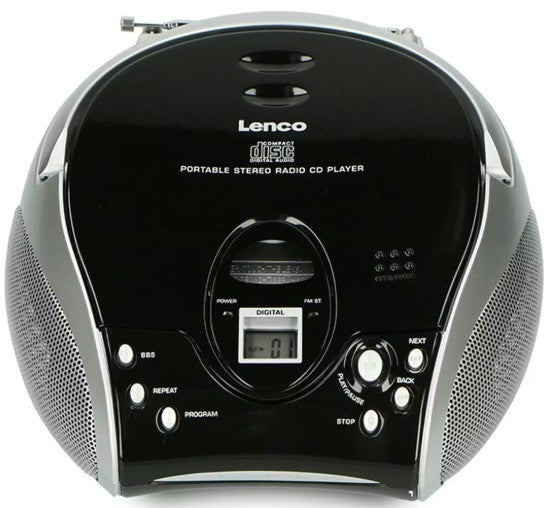 LENCO PORTABLE CD PLAYER BOOMBOX BLACK | SCD24BLK