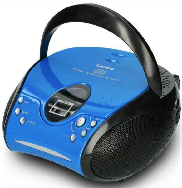 LENCO PORTABLE CD PLAYER BOOMBOX BLUE-BLACK | SCD24BL