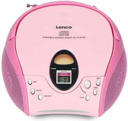 LENCO PORTABLE CD PLAYER BOOMBOX PINK | SCD24PINK