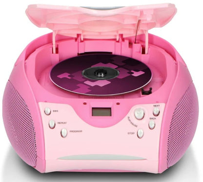 LENCO PORTABLE CD PLAYER BOOMBOX PINK | SCD24PINK
