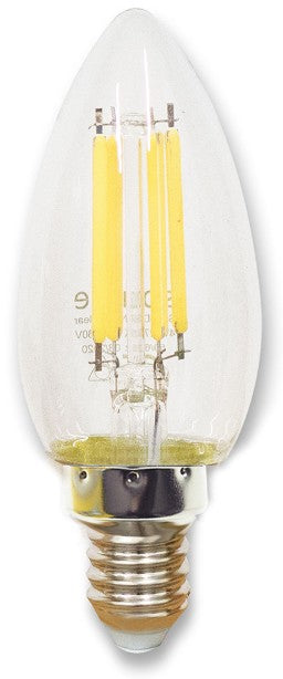 FULL GLASS LED CANDLE 4W DIMM E14 | SCFDCANSES