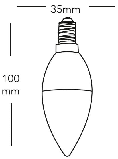 5W DIMMABLE ES CANDLE WW | SDCANE27WW