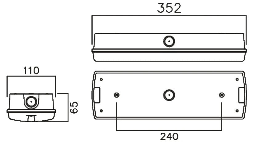 IP65 6500K 3W MAINTAINED/NM BULKHEAD | SEM-BH P04
