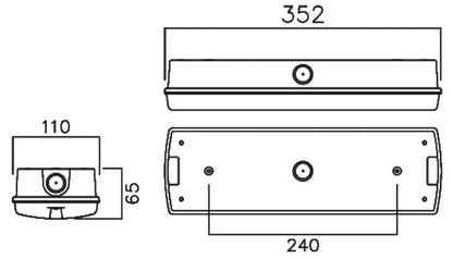 IP65 6500K 3W MAINTAINED/NM BULKHEAD | SEM-BH P04