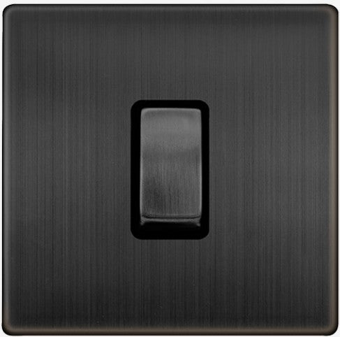10AX INGOT 1 GANG 2 WAY SWITCH - MATT BRONZE | SFBZ411BK