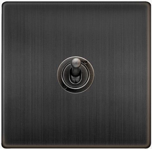 10AX 1 GANG 2 WAY TOGGLE SWITCH - MATT BRONZE | SFBZ421