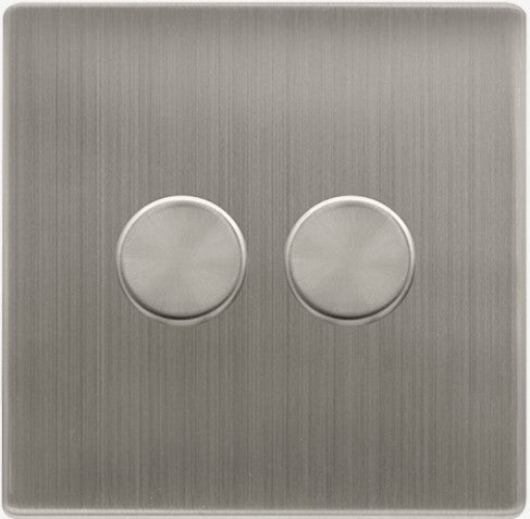 2 GANG 2 WAY 100W DIMMER SWITCH - STAINLESS STEEL | SFSS162