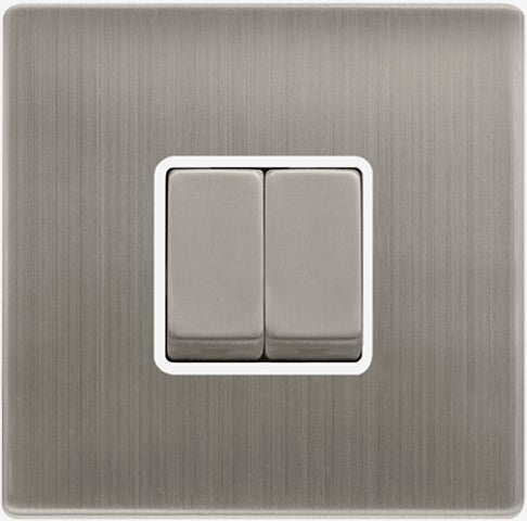 10AX INGOT 2 GANG 2 WAY SWITCH - STAINLESS STEEL | SFSS412PW