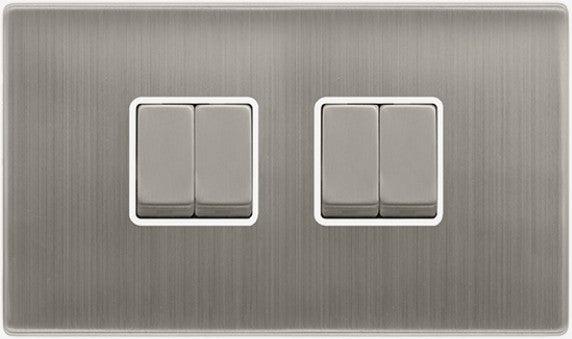 10AX INGOT 4 GANG 2 WAY SWITCH - STAINLESS STEEL  | SFSS414PW