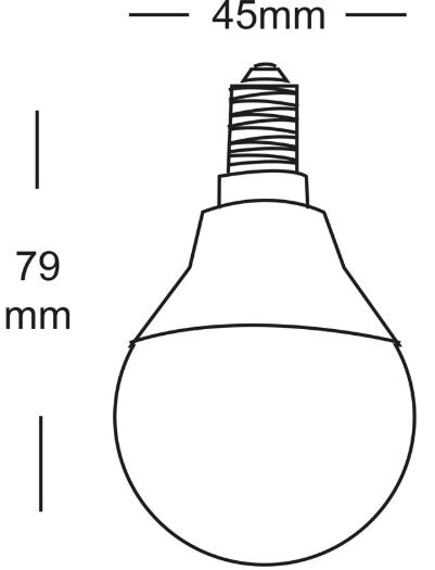 4.9W 470LM SES LED GOLF BALL WW | SGOLFLEDE14WW