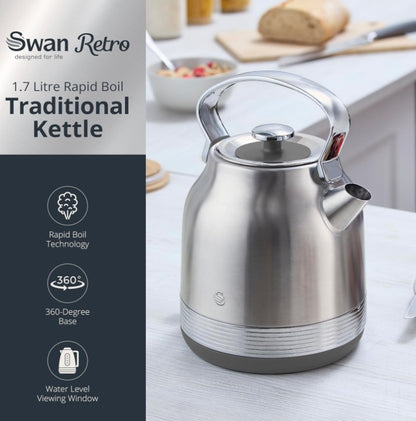 SWAN RETRO TRADITIONAL KETTLE SS | SK14631SS
