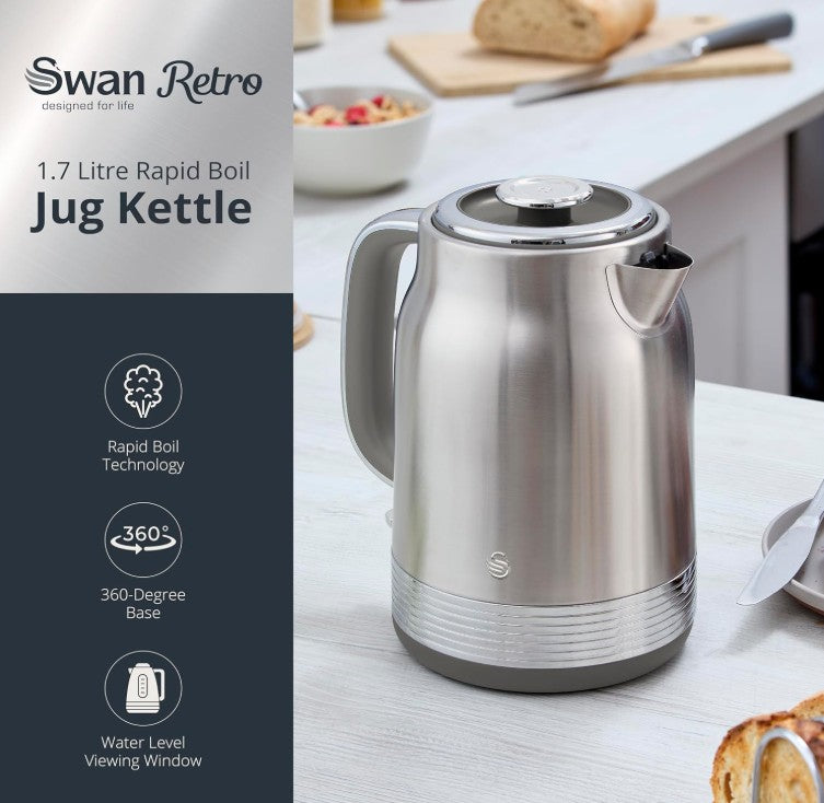 SWAN RETRO RAPID BOIL JUG KETTLE SS | SK19025SS