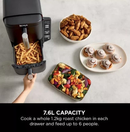 NINJA DOUBLE STACK 2-DRAWER AIR FRYER 7.8 LITRE | SL300UK