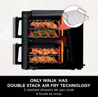 NINJA DOUBLE STACK 2-DRAWER AIR FRYER 7.8 LITRE | SL300UK