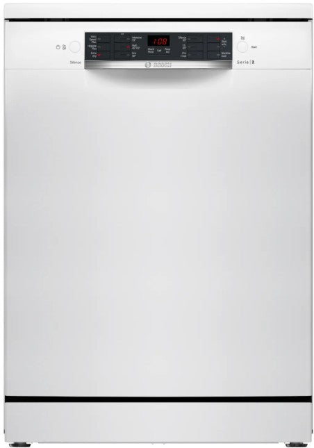BOSCH SERIES 2 60CM FREESTANDING DISHWASHER WHITE | SMS26AW08G
