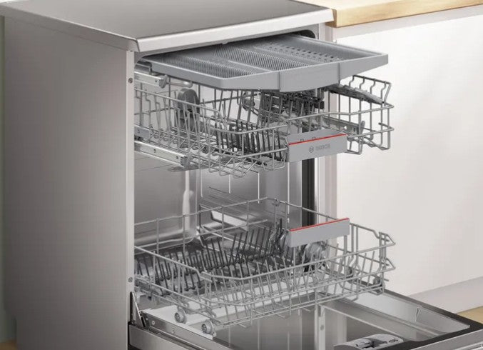 BOSCH SERIES 4 FREESTANDING DISHWASHER BRUSHED ST | SMS4EMI06G
