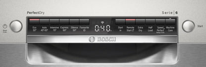 BOSCH SERIES-6 60CM 14 PLACE DISHWASHER SILVER IN  | SMS6ZCI10G