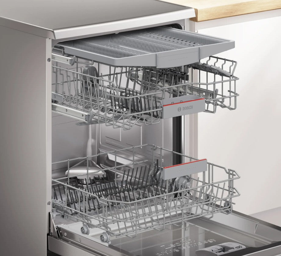 BOSCH SERIES-6 60CM 14 PLACE DISHWASHER SILVER IN  | SMS6ZCI10G