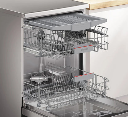 BOSCH SERIES-6 60CM 14 PLACE DISHWASHER SILVER IN  | SMS6ZCI10G