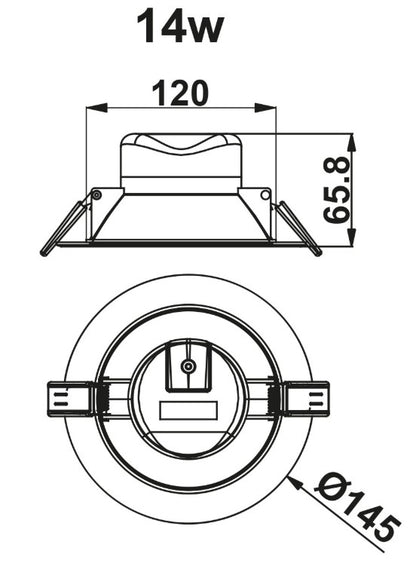 14W LED DOWN LIGHT IP44 DIMMABLE CCT | SPVC14WDIMCCT