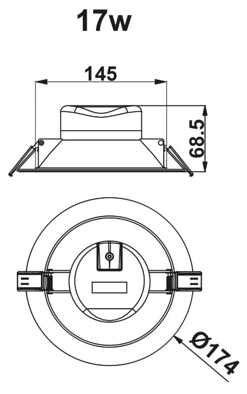 17W DIM CCT IP44 PVC DOWNLIGHT | SPVC17WDIMCCT