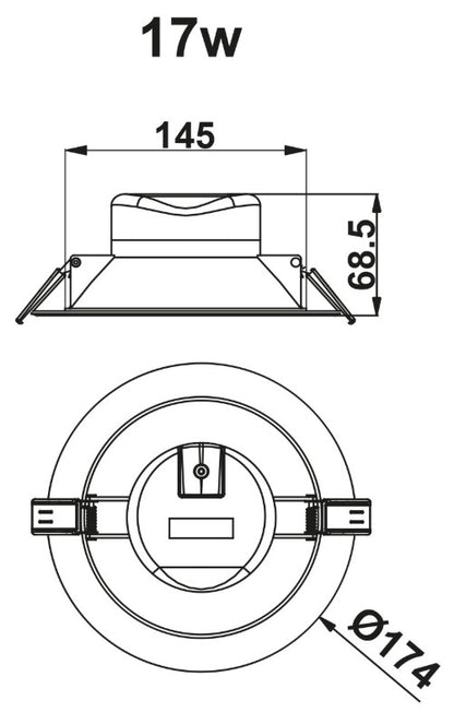 17W DIM CCT IP44 PVC DOWNLIGHT | SPVC17WDIMCCT
