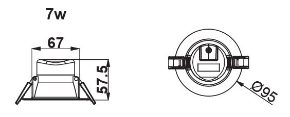 7W IP44 BLACK DIMMABLE CCT | SPVC7WDIMBLCCT