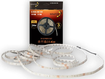 LED STRIP 5M IP65 24W COOL WHITE | SRIB5WCW