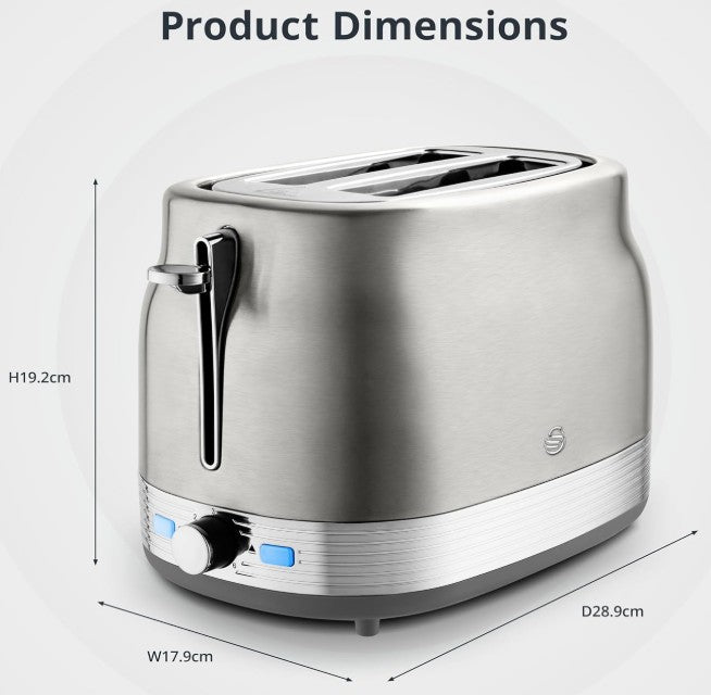 SWAN RETRO 2 SLICE TOASTER SS | ST19028SS