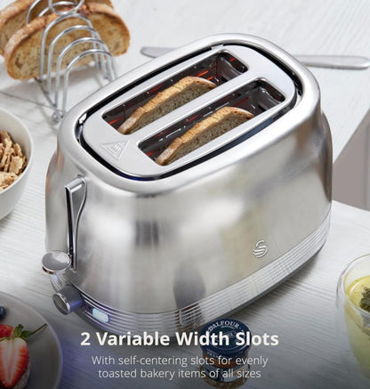 SWAN RETRO 2 SLICE TOASTER SS | ST19028SS