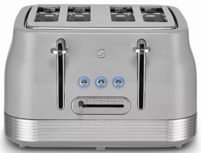 SWAN RETRO 4 SLICE TOASTER GREY | ST19029GRY