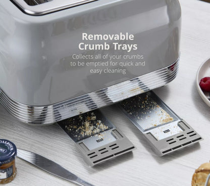 SWAN RETRO 4 SLICE TOASTER GREY | ST19029GRY