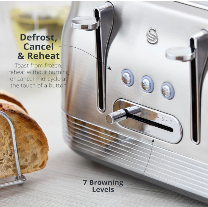 SWAN RETRO 4 SLICE TOASTER SS | ST19029SS