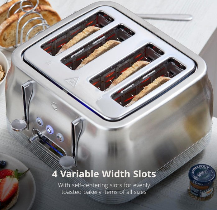 SWAN RETRO 4 SLICE TOASTER SS | ST19029SS