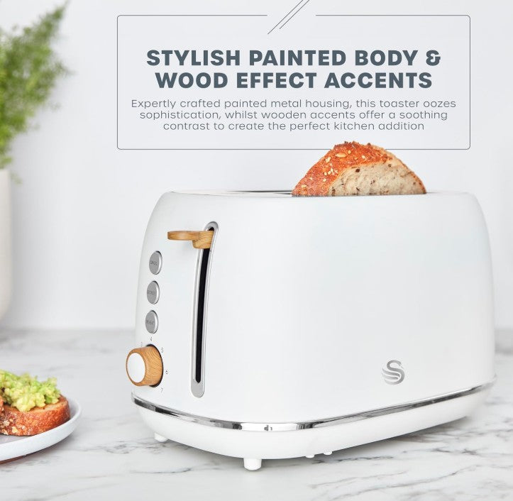 SWAN FJORD 2 SLICE TOASTER WHITE | ST19030WHT