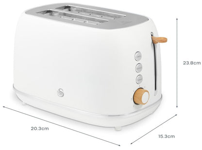 SWAN FJORD 2 SLICE TOASTER WHITE | ST19030WHT