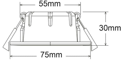 5W FIRE RATED IP65 DIM CCT 500LM MATT CHROME | SWV5WFRMC