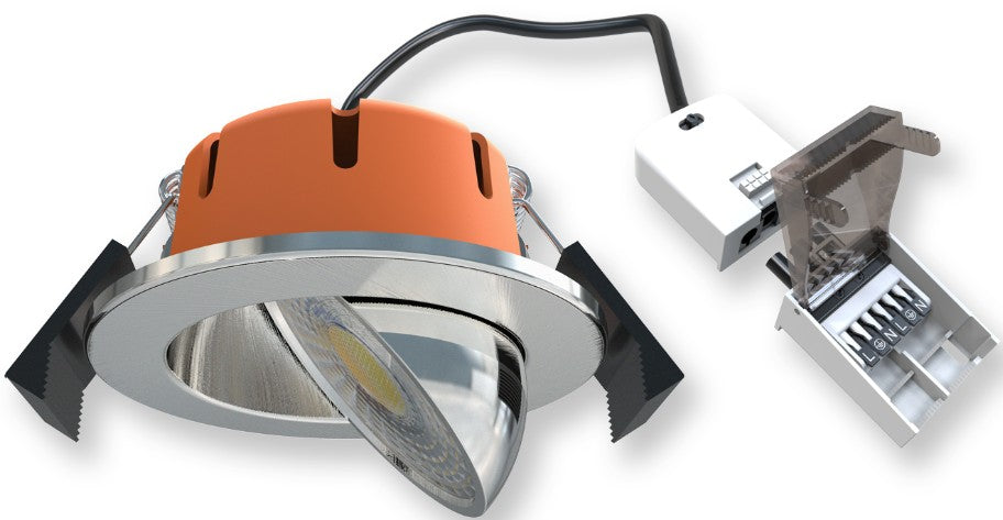 5W FIRE RATED IP65 DIM CCT 500LM MATT CHROME | SWV5WFRMC