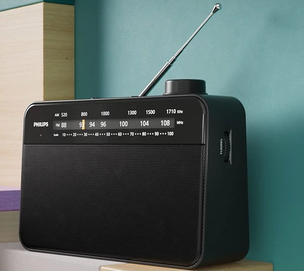 PHILIPS PORTABLE RADIO FM-MW MAINS OR BATTERY BLK | TAR2509-10