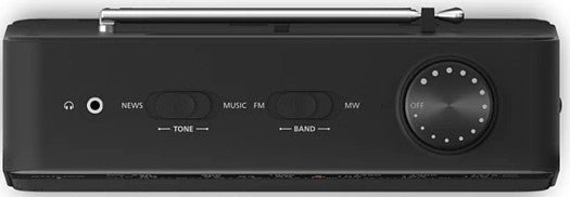 PHILIPS PORTABLE RADIO FM-MW MAINS OR BATTERY BLK | TAR2509-10