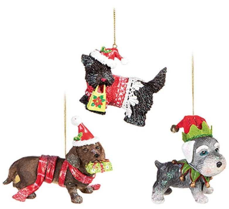 6CM POLYRESIN DOG HANGING DEC | TD213277