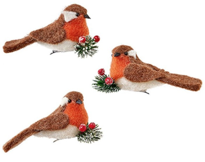 11CM ROBIN BIRDS WITH BERRIES | TD262448