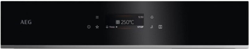 AEG BUILT IN DOUBLE OVEN BLACK | TE7CP61B