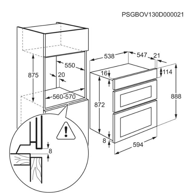 AEG BUILT IN DOUBLE OVEN BLACK | TE7CP61B