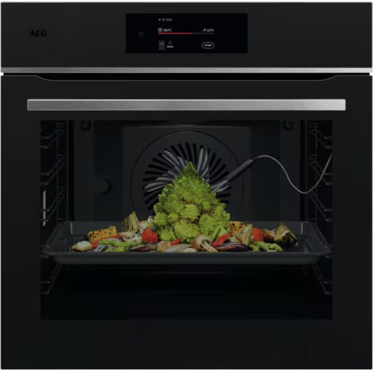 AEG MEAL ASSIST BUILT IN SINGLE PYROLYTIC OVEN BLK | TE7PB731AT