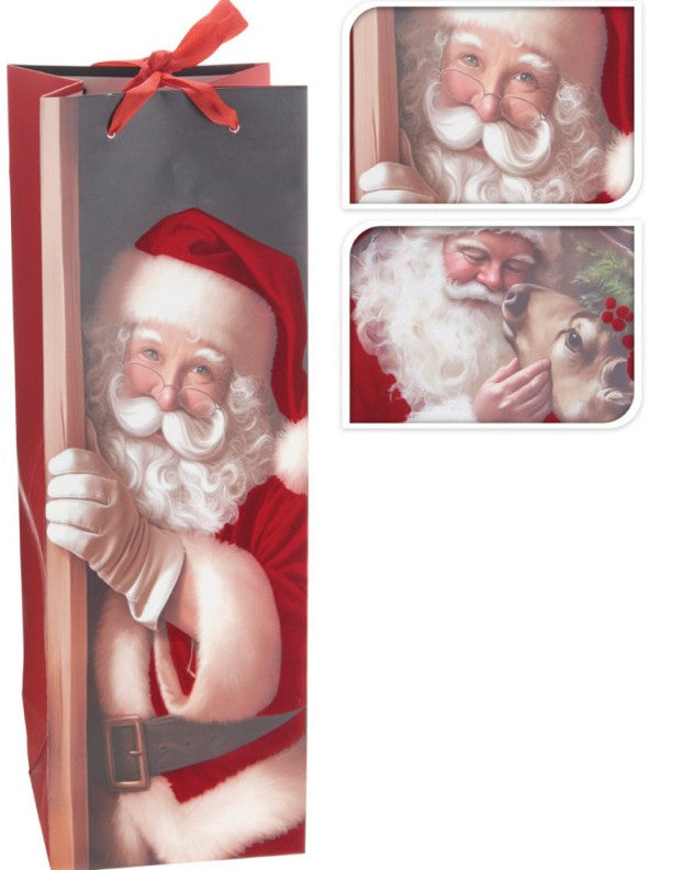 GIFT BAG BOTTLE 12X36CM 2ASS | TES000090