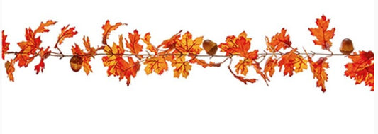 1.8M AUTUMN LEAF AND ACORN GARLAND | TG243813