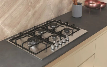 WHIRLPOOL 73CM GAS HOB 5 BURNERS ST/STEEL | TGML761IX