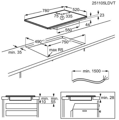 AEG 80CM INDUCTION HOB | TK85IMOOFB